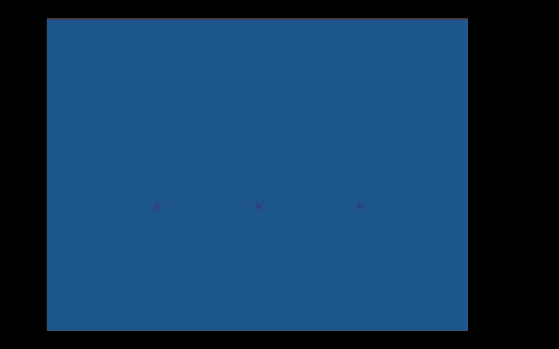 Three equally spaced stars subtly animate across a muted navy-blue canvas, suggesting motion, balance, or even a visual representation of a beat loop.